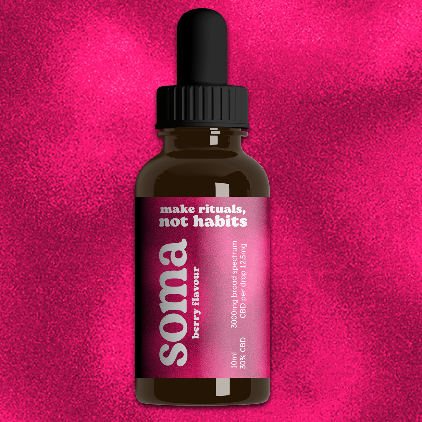Soma CBD Berry CBD Oil 10ml bottle back label